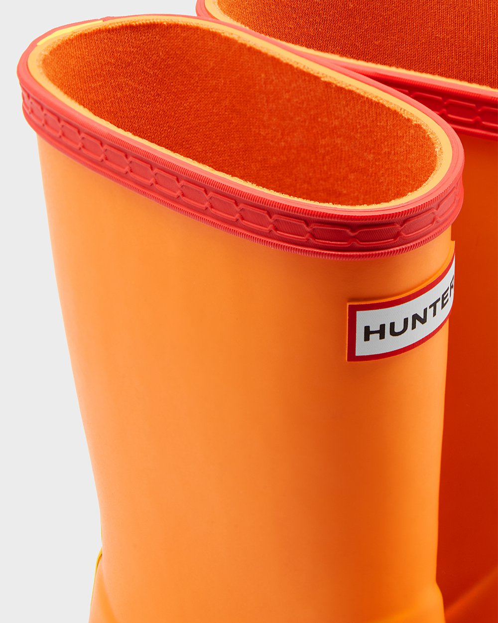 Hunter Niños Original First Classic - Botas de Lluvia Naranjas/Amarillo - 734-VBQMRU